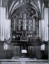 Antiguo coro de la Iglesia Mayor donde fue enterrado este obispo